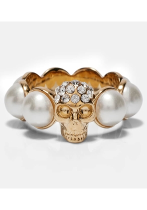 McQueen Skull embellished ring