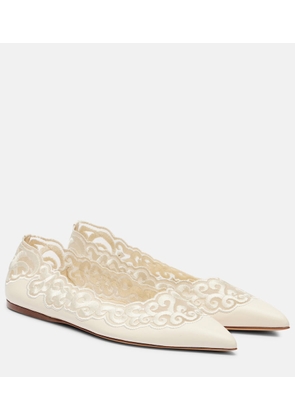 Gabriela Hearst Ziva embroidered leather ballet flats
