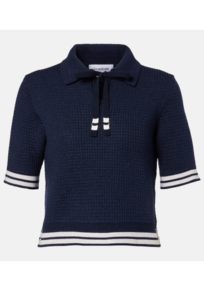 Thom Browne Silk-blend polo shirt