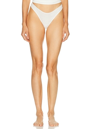 Negative Underwear Pointelle Dipped Thong in White - White. Size L (also in S, XL, XS, XXL).