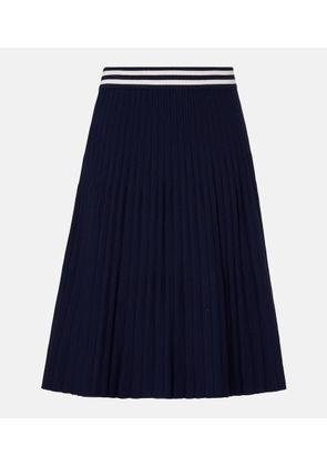 Thom Browne Plisse wool-blend midi skirt