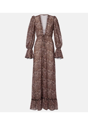 Bananhot Berta leopard-print beach cover-up