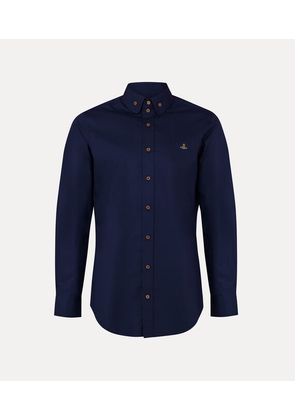 Vivienne Westwood Two Button Krall Shirt Compact Poplin Navy Blue 54 Men