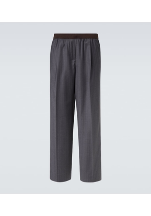 Miu Miu Pinstripe virgin wool straight pants