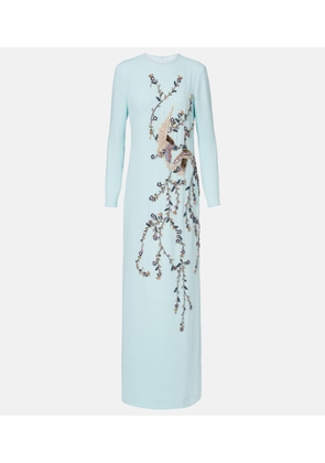 Costarellos Siriana embellished crepe gown