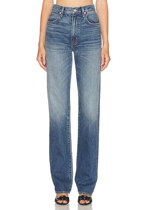 SLVRLAKE London Turn Up Straight Leg in Long Way Home - Blue. Size 29 (also in 30).