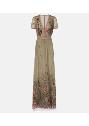 Costarellos Floral embellished gown