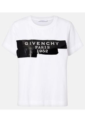 Givenchy Distressed printed cotton jersey T-shirt