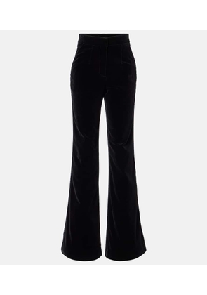 Costarellos Cotton velvet wide-leg pants