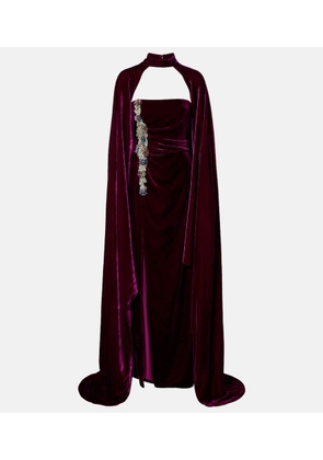 Costarellos Embellished strapless gown