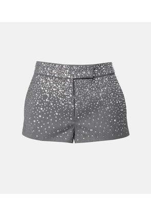 Alex Perry Low-rise crystal-embellished micro shorts