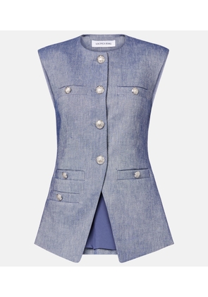 Veronica Beard Tamara linen-blend vest