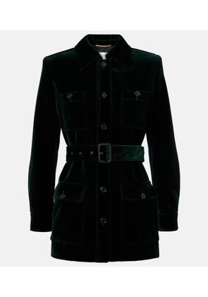 Saint Laurent Saharienne cotton velvet jacket