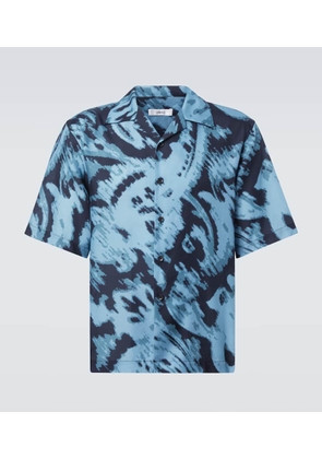 Commas Printed cotton and silk twill shirt