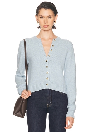 KHAITE Everheart Cashmere Cardigan in Atmosphere - Blue. Size L (also in ).