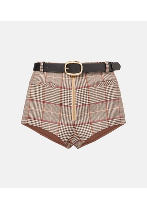 Self-Portrait Checked shorts