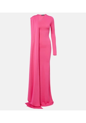 David Koma Scarf-detail jersey gown