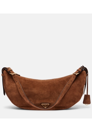Prada Prada Demi-Lune Large suede shoulder bag