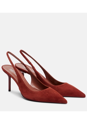 Paris Texas Lidia 70 suede slingback pumps