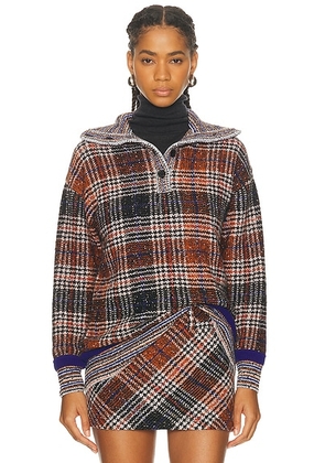 Missoni V Neck Sweater in Red  Blue  & White - Red. Size 42 (also in ).