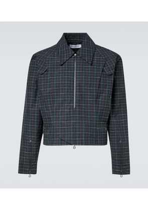 Kiko Kostadinov Kraner checked cotton-blend jacket