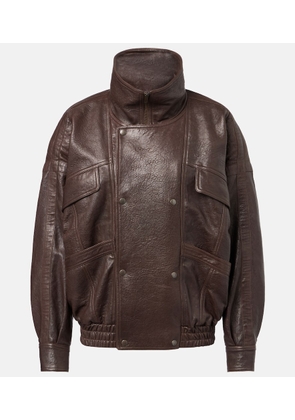 Saint Laurent Leather bomber jacket