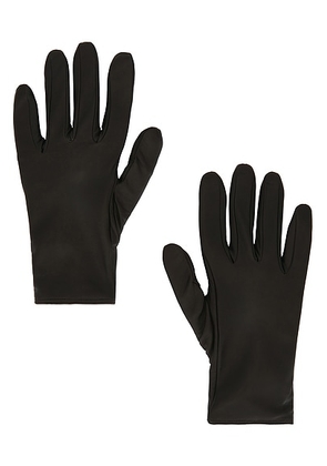 NOUR HAMMOUR Short Gloves in Chocolate - Brown. Size L (also in ).
