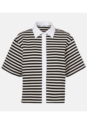 Max Mara Wilson striped poplin-trimmed jersey shirt