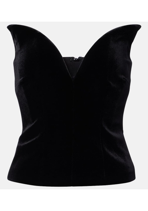 Roland Mouret Velvet corset top