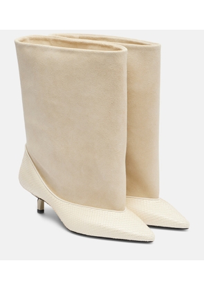 Jacquemus Tourni leather and suede ankle boots