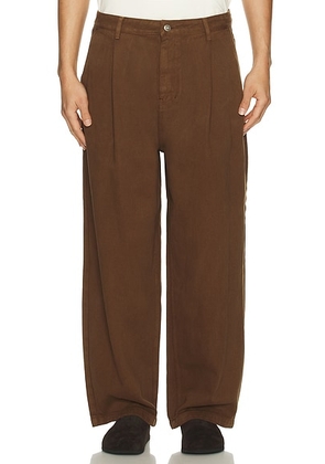 Le17Septembre One Tuck Wide Denim Pant in Brown - Brown. Size 46 (also in 50, 52).