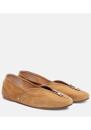 JW Anderson Biker suede ballet flats