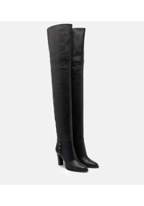Saint Laurent Julia 85 leather over-the-knee boots