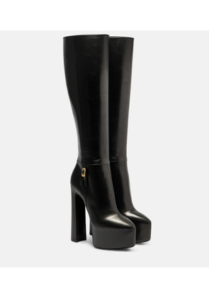 Saint Laurent Nico leather platform knee-high boots