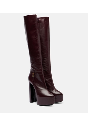 Saint Laurent Nico leather platform knee-high boots