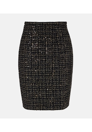 Safiyaa Ayaka sequined tweed pencil skirt