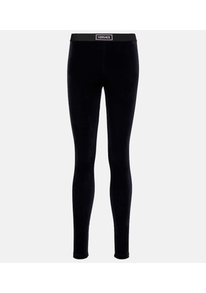 Versace Logo jersey leggings
