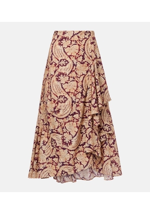 Ulla Johnson Sabina printed cotton-blend maxi skirt