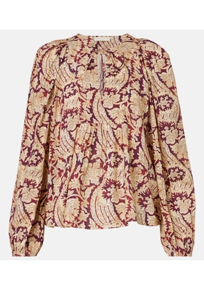 Ulla Johnson Brea printed cotton-blend blouse