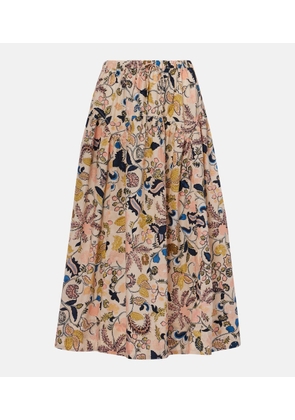 Ulla Johnson Rosen floral cotton maxi skirt