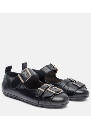 Simone Rocha Buckle Ballerina leather ballet flats