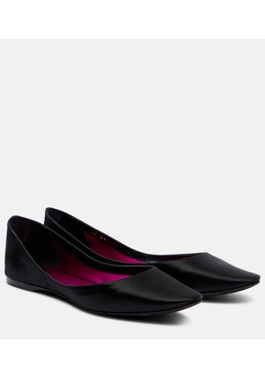 Saint Laurent Lou satin crepe ballet flats