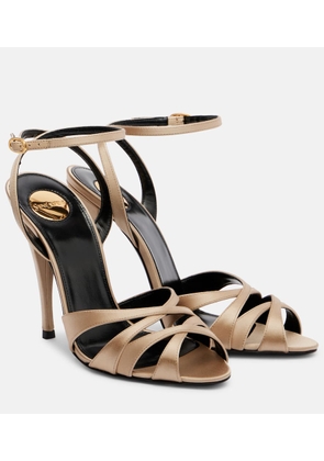 Saint Laurent Chandelle 110 crepe satin sandals