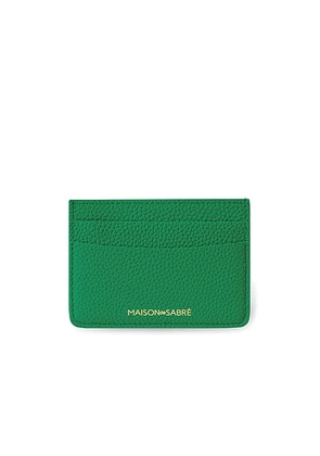 MAISON de SABRÉ Card Holder in Emerald Green - Green. Size all.