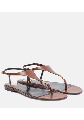 Saint Laurent Cassandra leather thong sandals