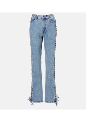 Rotate Laced straight jeans