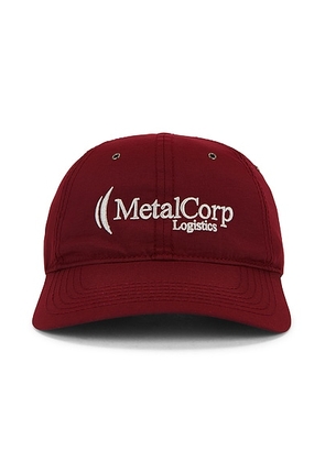Metalwood Studio Metalcorp Dad Hat in Brick - Brick. Size all.