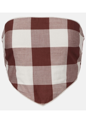 Posse Callie gingham cotton crop top