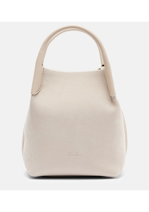 Loro Piana Bale Small leather bucket bag
