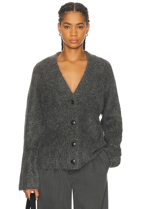 Loulou de Saison Lynn Sweater in Anthracite Melange - Grey. Size L (also in S, XS).